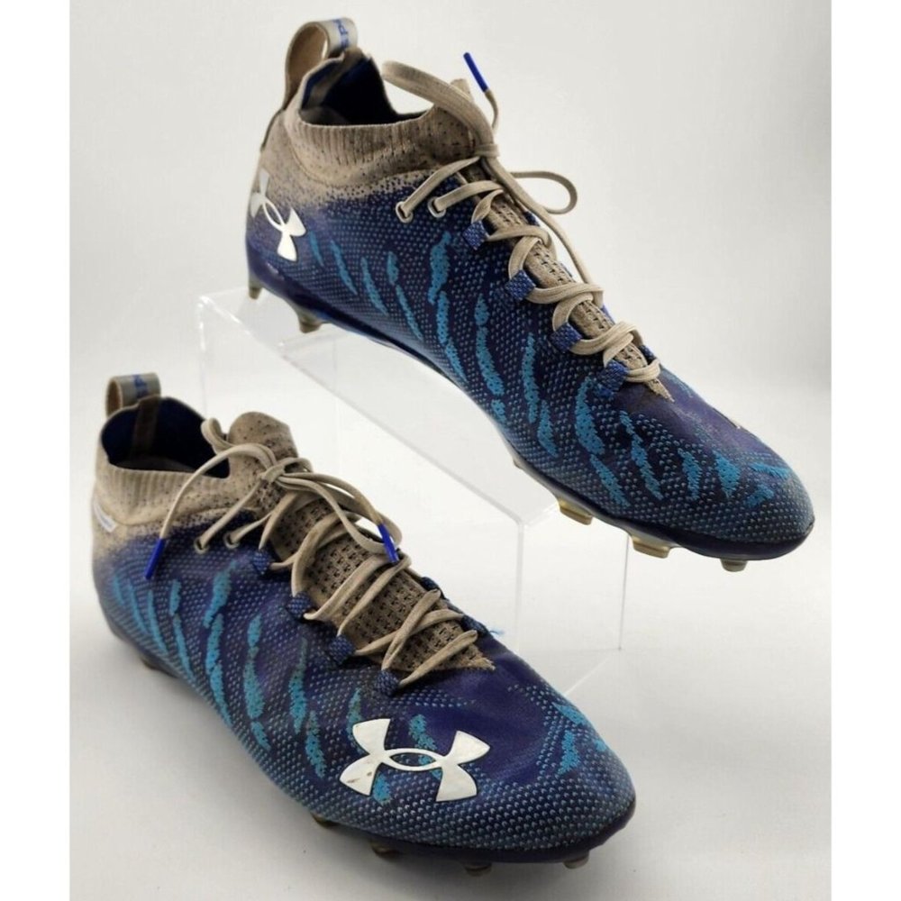 Under Armour Spotlight Lux MC ThreadLock Football Cleats 3022654-400 Men’s Sz 14